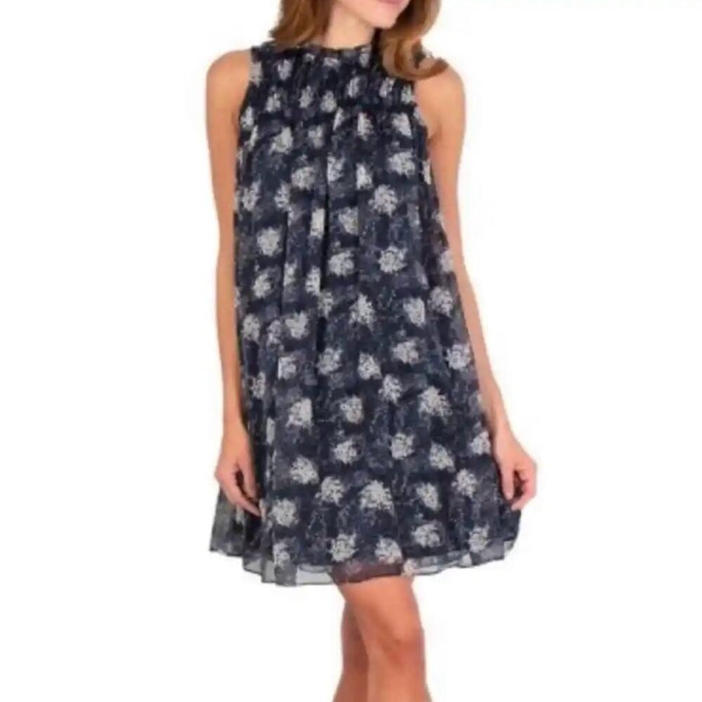 Joie Women’s Baltic Print Chiffon Fully Lined Swing Dress Size Large